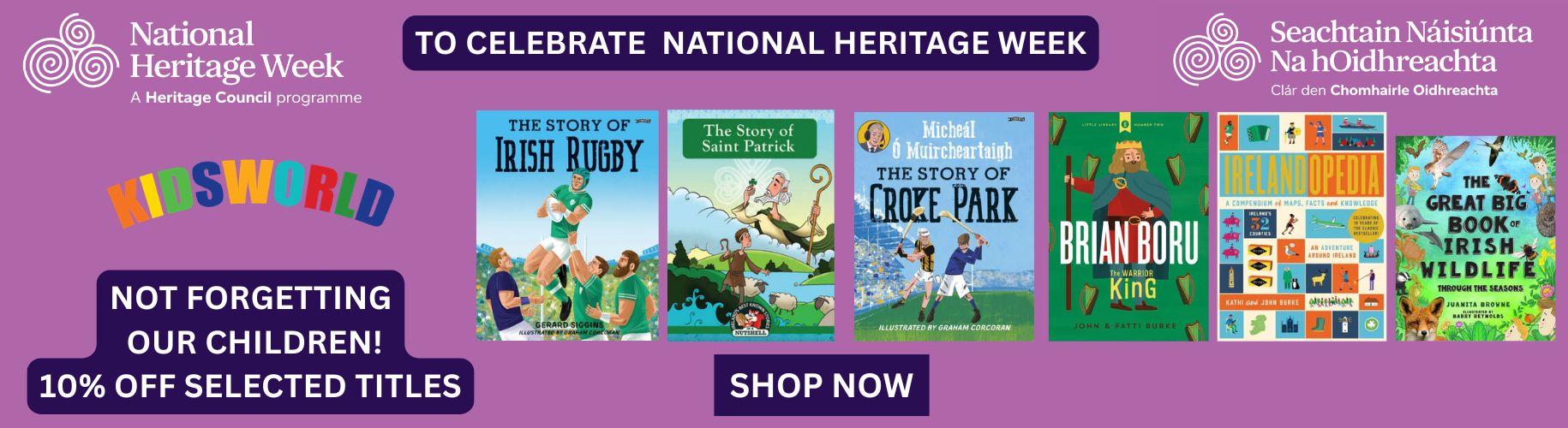 Natural Heritage Books for  Children 10% off